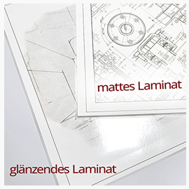 Großformatdrucke - freie Größen LAMINIERT Laminate glänzend und matt