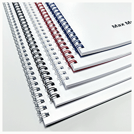 Broschüren mit Drahtringbindung - bis 200 Stück & max. 500 Seiten Broschüre mit Drahtringbindung - Ansicht Vorderseite