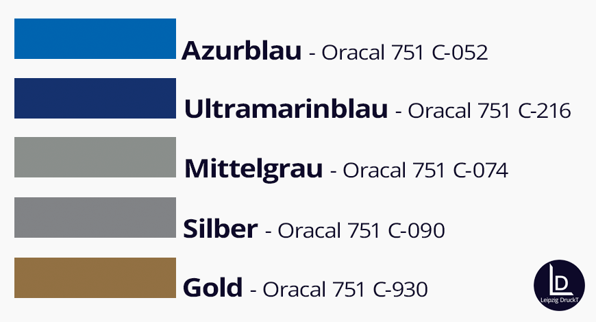 Folienschriften Oracal Farben