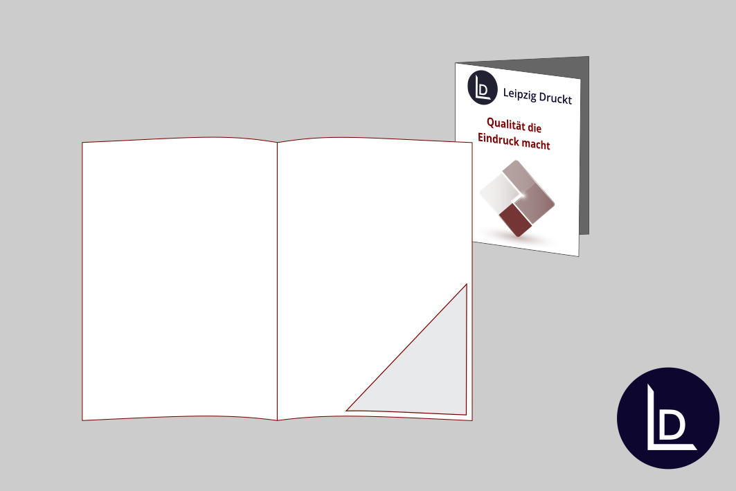 Mappen mit Klebeecke