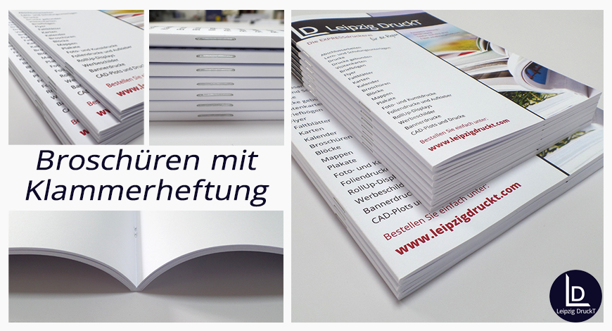 Broschüren mit Klammerheftung - bis 200 Stück & max. 84 Seiten