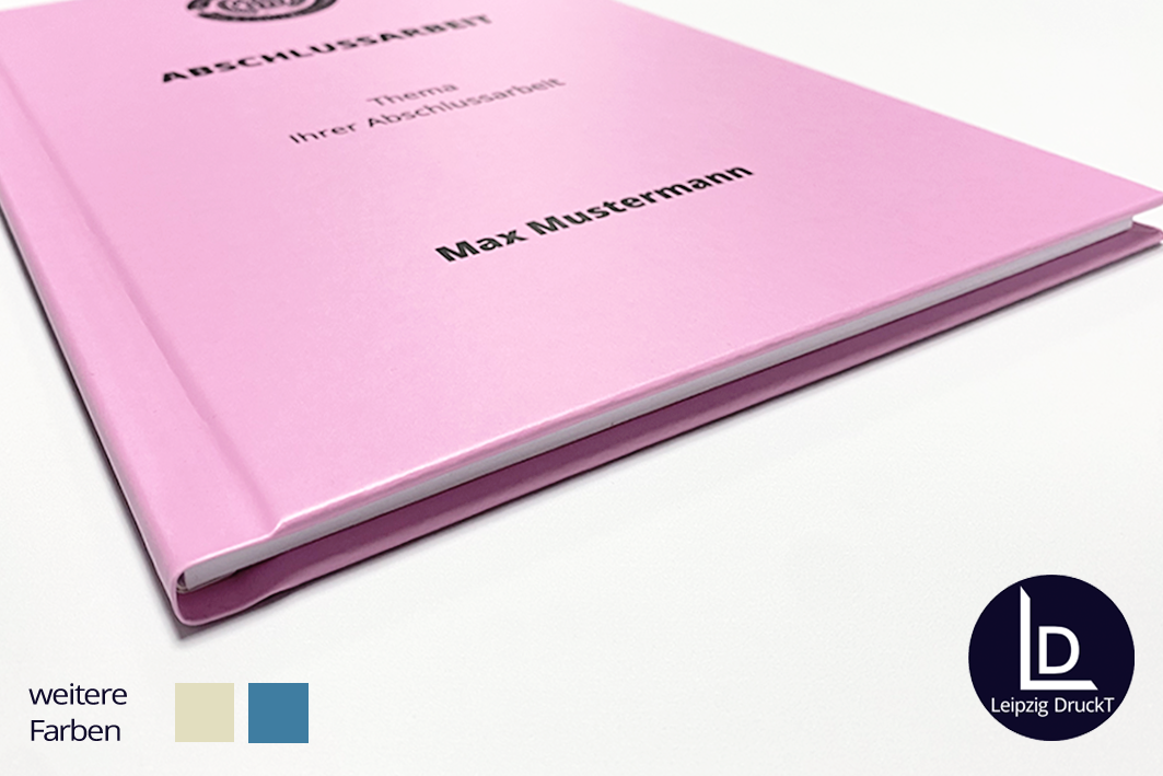 Abschlussarbeiten im Hardcover Kunstleder Modern